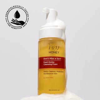 DON'T MISS A SPOT! - Fresh Honey Cleansing Foam - Hey Honey Beauty