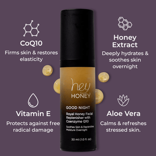 GOOD NIGHT - Vitamin E & Coenzyme Q10 Night Serum - Hey Honey Beauty