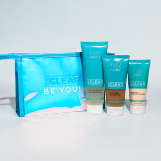 BE CLEAR : 3 STEP ACNE CONTROL ROUTINE + FREE BAG - Hey Honey Beauty