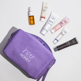 CREATE A SET from Hey Honey Skincare - FREE Makeup Bag With 4 Or More!