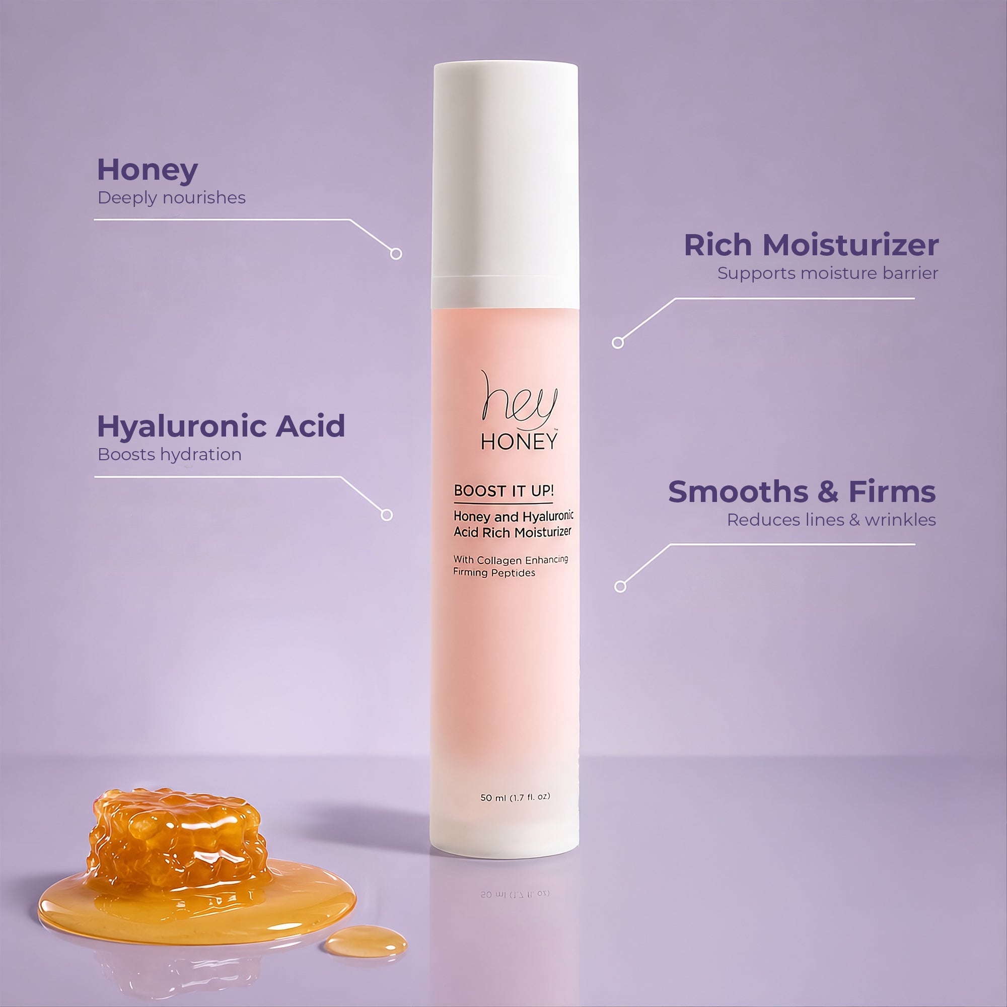 BOOST IT UP - Honey and Hyaluronic Acid Rich Moisturizer - Hey Honey Beauty