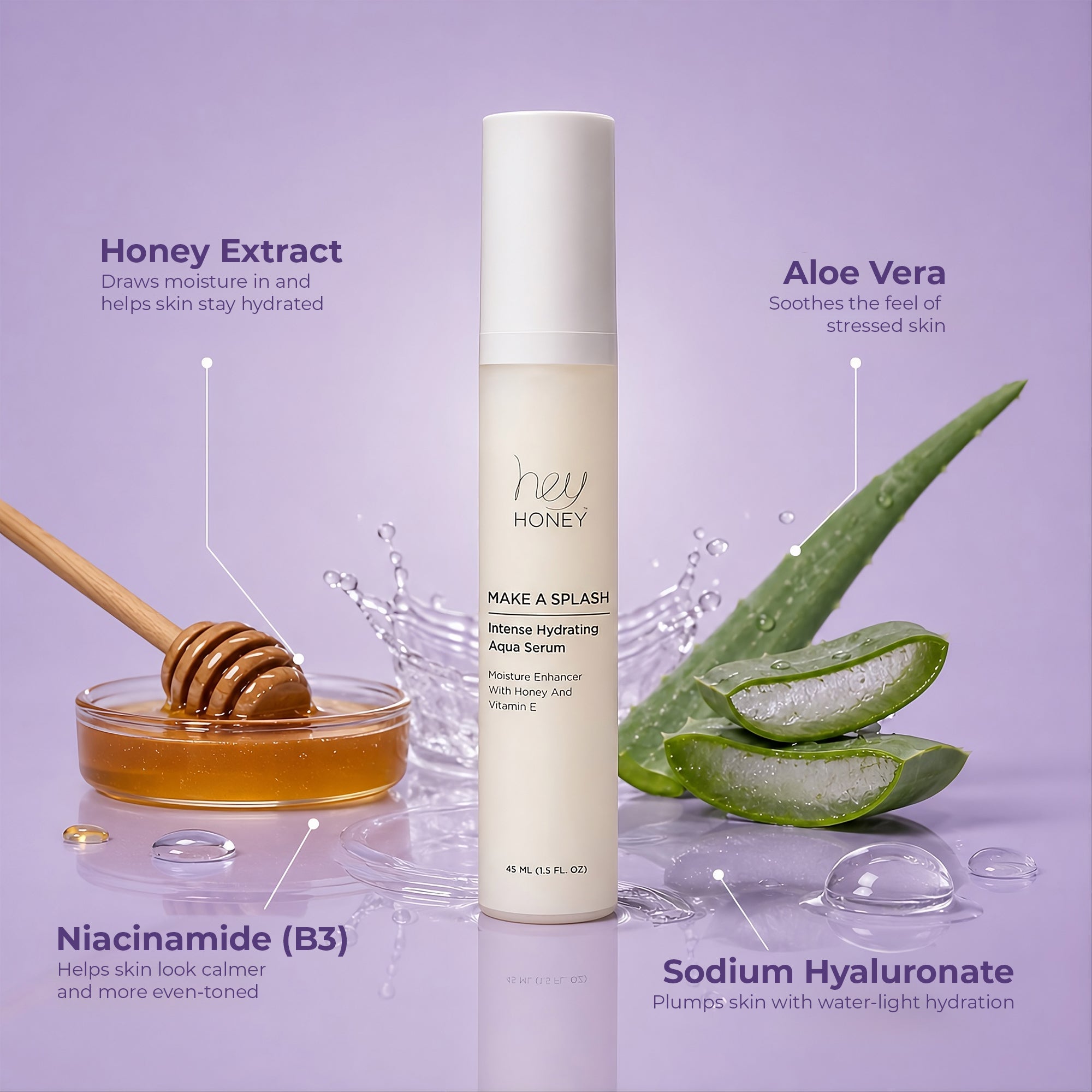 MAKE A SPLASH - Intense Hydrating Aqua Serum - Hey Honey Beauty