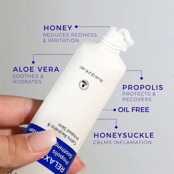 honey with aloe vera for face RELAX! Propolis & Honey Soothing Moisturizer