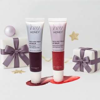 Tinted Treats Duo - Trick & Treat Lip Balms with Two Flavors - Hey Honey Beauty