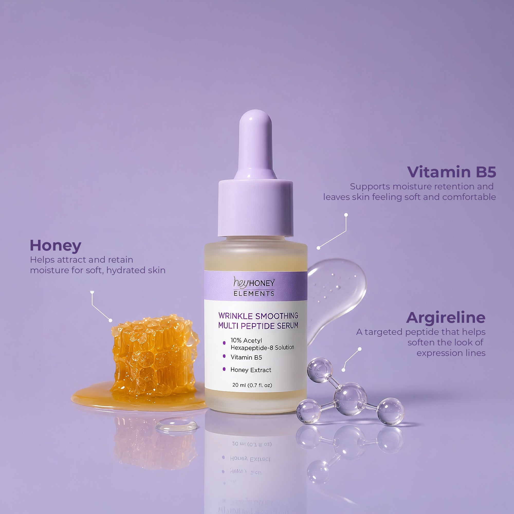 WRINKLE SMOOTHING MULTI PEPTIDE SERUM - Hey Honey Beauty