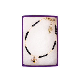 GIVING BEE - Citrine Beaded Charm Bracelet - Hey Honey Beauty