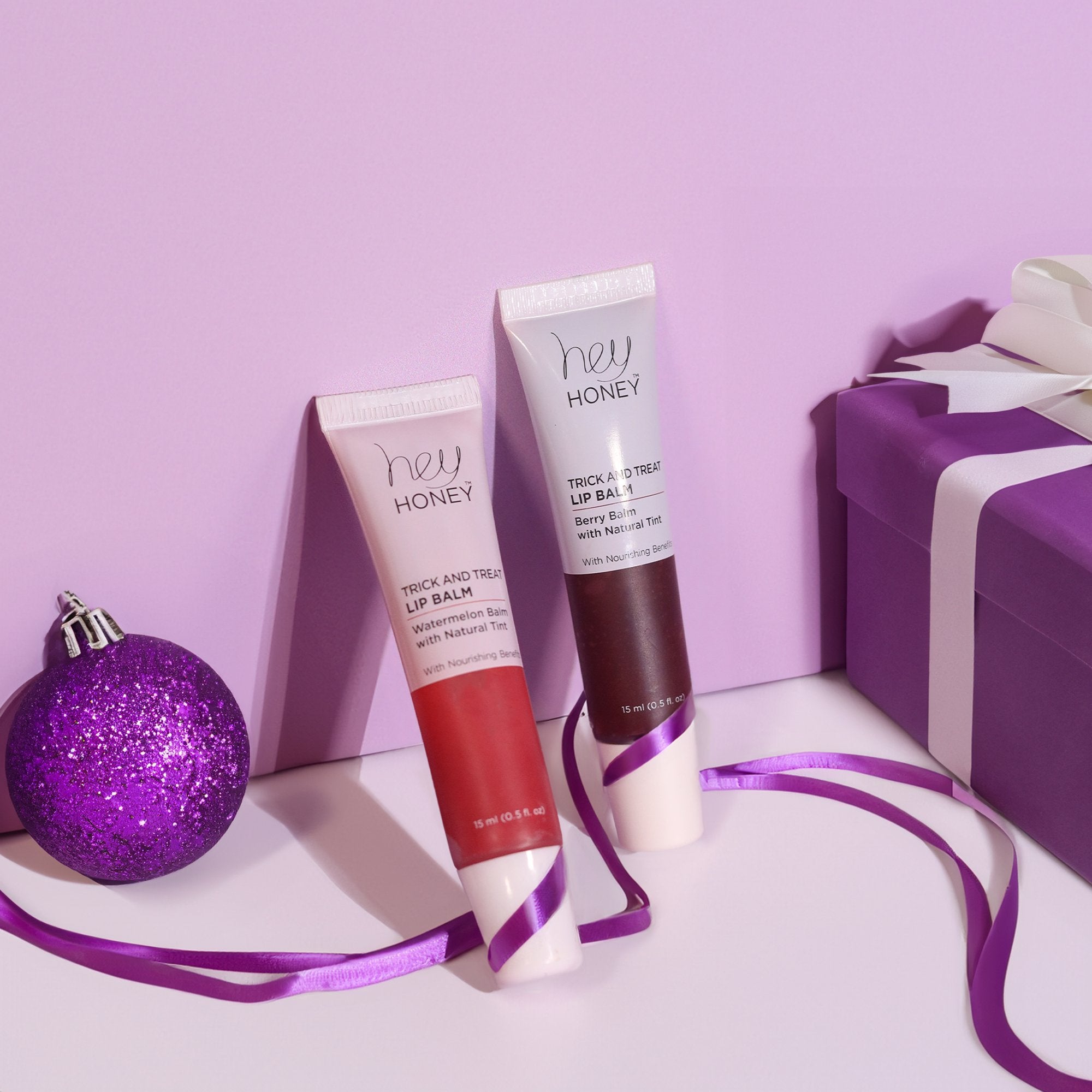 Tinted Treats Duo - Trick & Treat Lip Balms with Two Flavors - Hey Honey Beauty