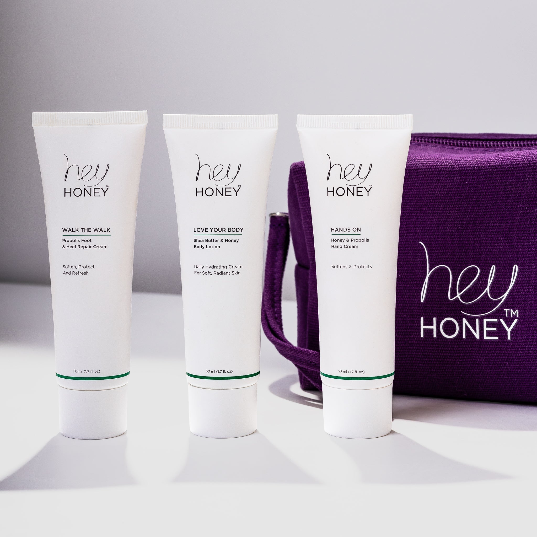 Travel Body 4 Piece Set from Hey Honey Skincare – Hey Honey Beauty